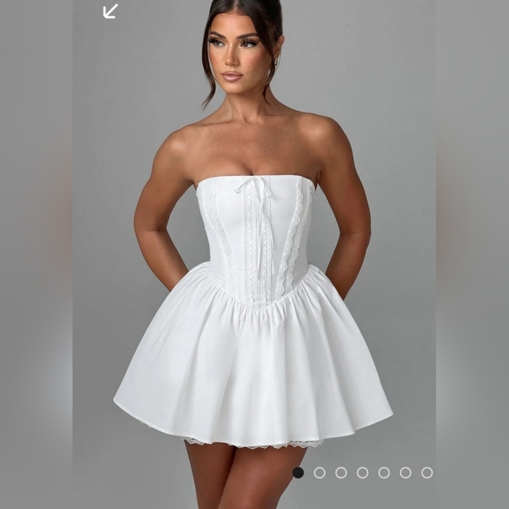 Babyboo EVIE MINI DRESS - IVORY size Medium - Picture 3 of 13